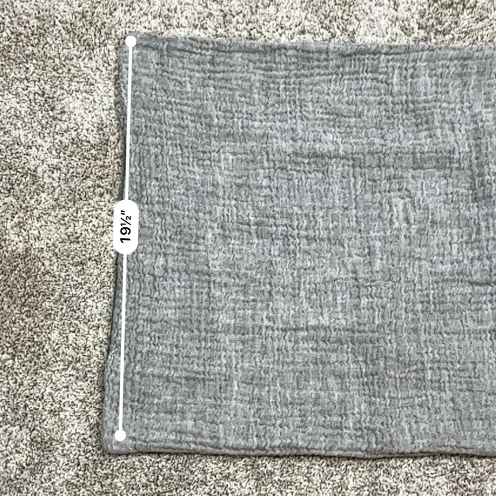 2 Pottery Barn Cloud Linen Cotton Gauzy Textured Green Pillow Sham Set 25.5x19.5